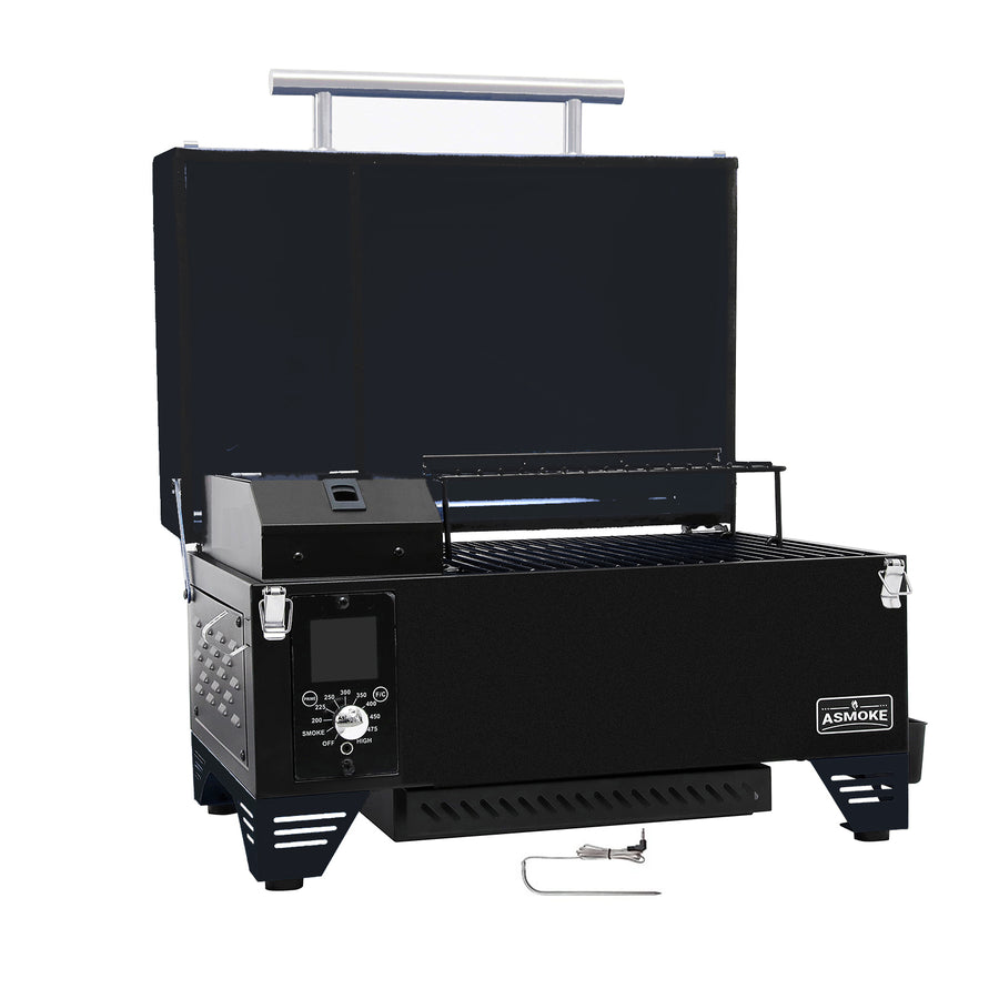 Asmoke AS350 Portable Wood Pellet Grill - Cyder Black - Flavour Fushion Cooking Shop