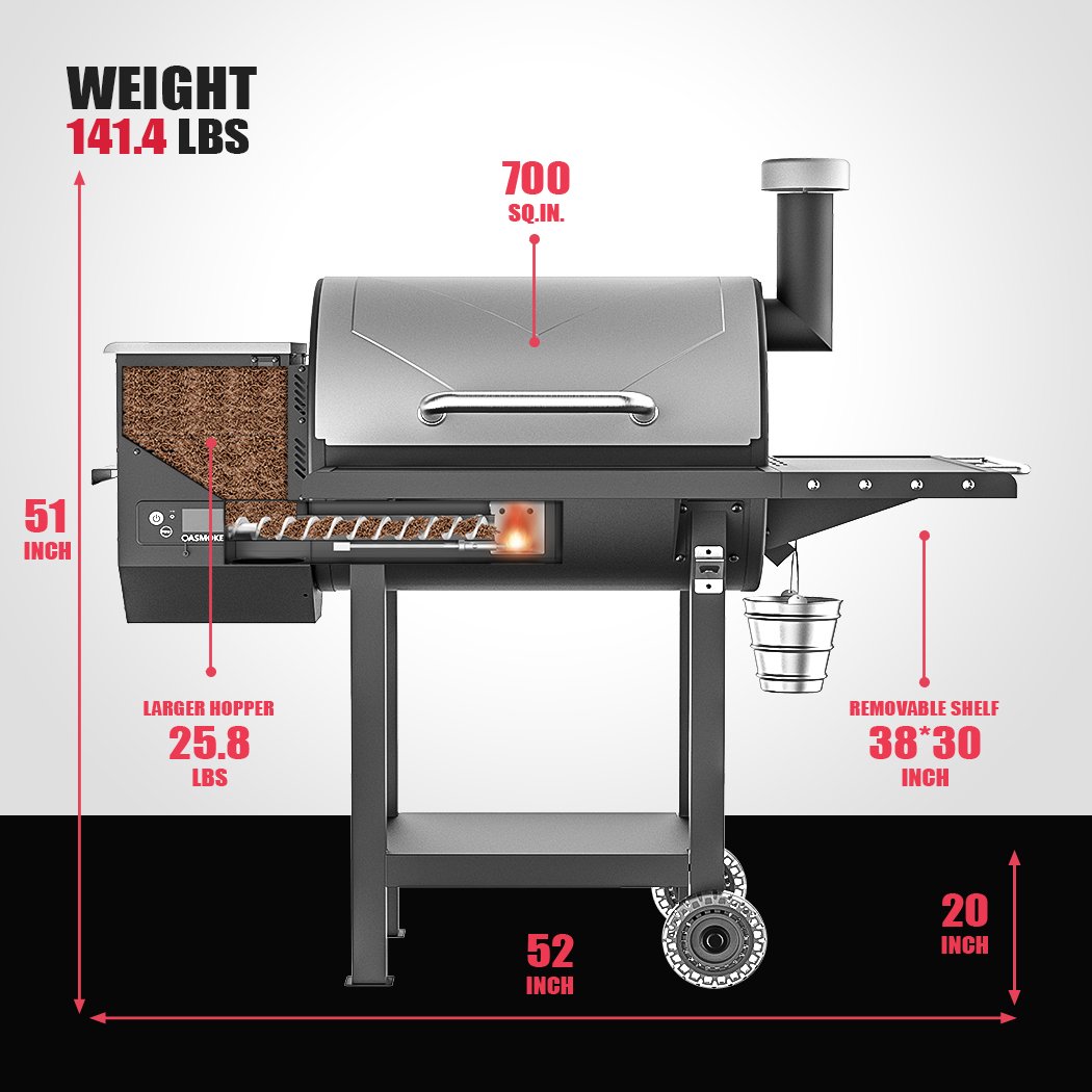 Asmoke AS660N-2 WOOD PELLET GRILL SILVER - Flavour Fushion Cooking Shop