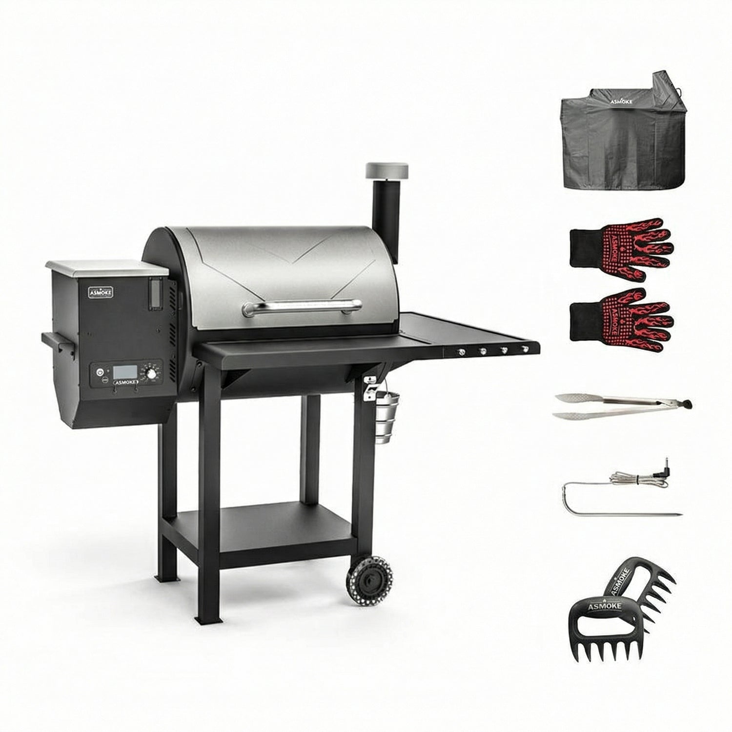 Asmoke AS660N-2 WOOD PELLET GRILL SILVER - Flavour Fushion Cooking Shop