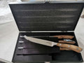 ASMOKE STEAK KNIFE SET OF 4,PAKKAWOOD HANDLE