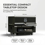 ASMOKE Essential Portable Smart Pellet Grill & Smoker + Assorted Flavors 20LBs (9kg) (Oak/Cherry/Apple)