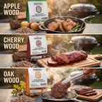 ASMOKE Essential Portable Smart Pellet Grill & Smoker + Assorted Flavors 20LBs (9kg) (Oak/Cherry/Apple)