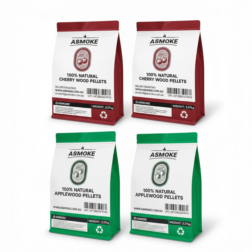 ASMOKE 20lbs (9kg) Wood Pellet Sampler Best for Pork, Ribs & Poultry - Flavour Fushion Cooking Shop