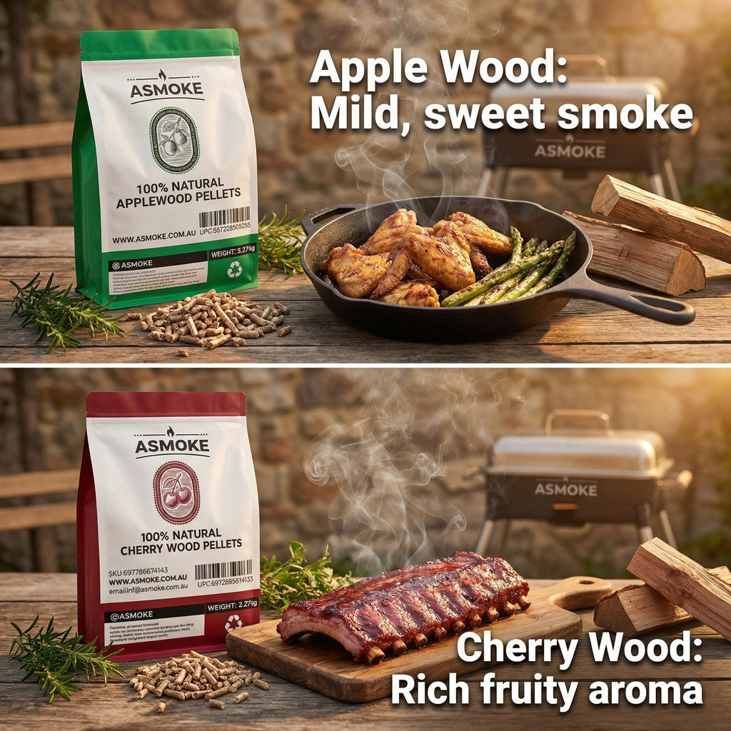 ASMOKE 20lbs (9kg) Wood Pellet Sampler Best for Pork, Ribs & Poultry - Flavour Fushion Cooking Shop
