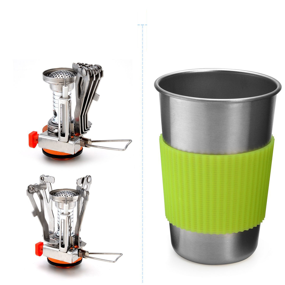 Complete Camping Cookware Set - Portable Pots, Cup, Spork, and Stove for Outdoor Adventures - Flavour Fushion Cooking Shop