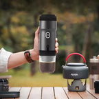 Black 3-in-1 Portable Electric Espresso Maker - Rechargeable