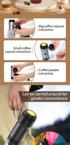 Green 3-in-1 Portable Electric Espresso Maker - Rechargeable