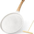 White 28cm Non-Stick Crepe Pan - Versatile Flat Skillet for Pancakes, Omelettes & Tortillas - Flavour Fushion Cooking Shop