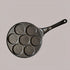 Black Smiley + Black Handle (gas model) Non-Stick Pancake Pan - 7-Hole Fun Shapes Breakfast Griddle (27cm) - Flavour Fushion Cooking Shop