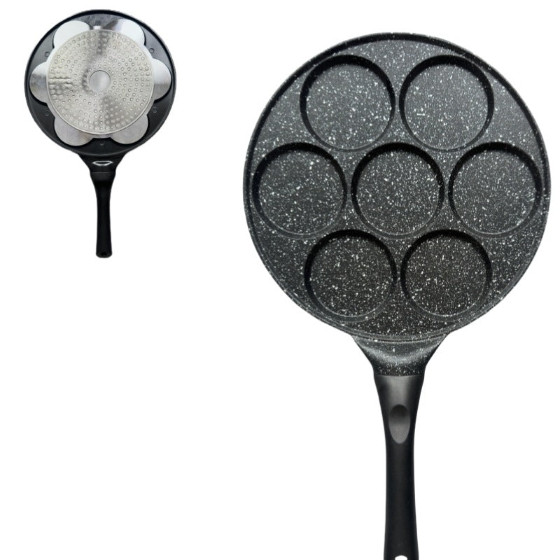 7-Hole Non-Stick Versatile Frying Pan 27cm – Black - Flavour Fushion Cooking Shop