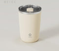 Mini Portable Electric Self-Stirring Mug - USB-C Rechargeable, 4-Hour Use, Stainless Steel (Beige)