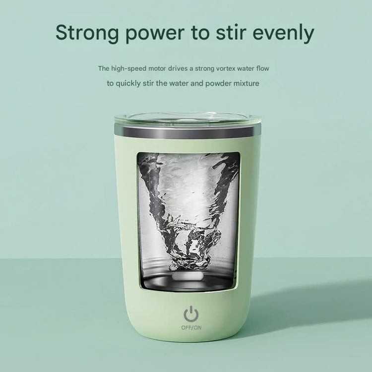 Mini Portable Electric Self-Stirring Mug - USB-C Rechargeable, 4-Hour Use, Stainless Steel (Beige) - Flavour Fushion Cooking Shop
