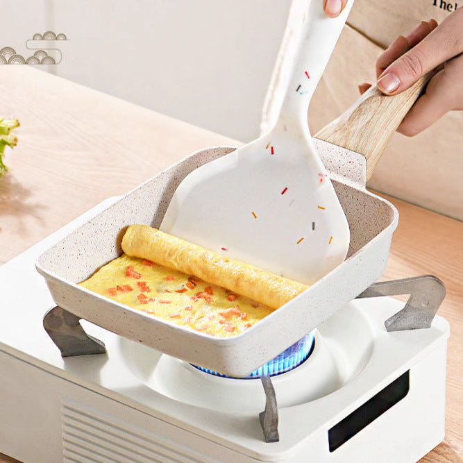 Black Rectangular Non-Stick Frying Pan 19×14×4cm - Open, Induction & Gas Compatible - Flavour Fushion Cooking Shop