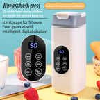 White Portable Wireless 420ML Blender Bottle (8.7x8.7x23.2CM) - 12-Blade  Juices & Smoothies
