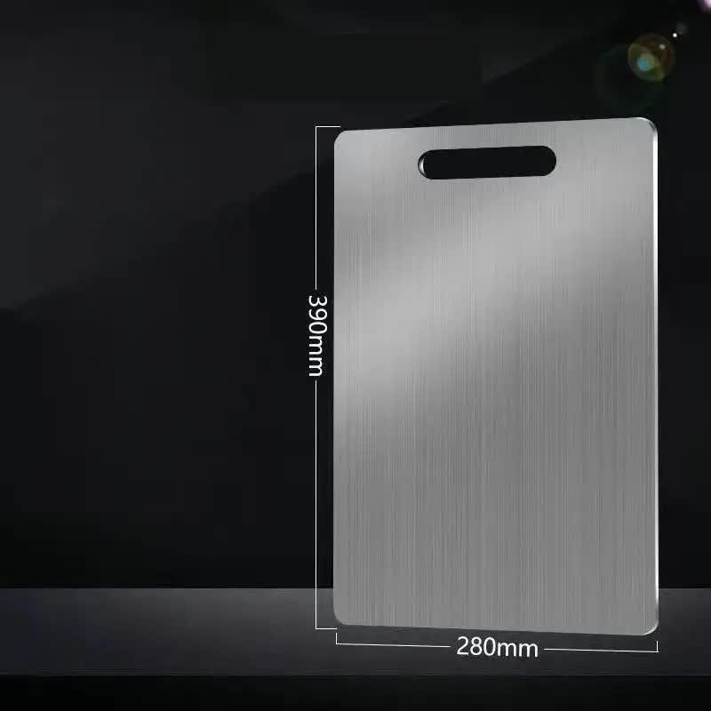 Dual-Sided Stainless Steel Chopping Board - Hygienic & Durable(28*39cm) - Flavour Fushion Cooking Shop