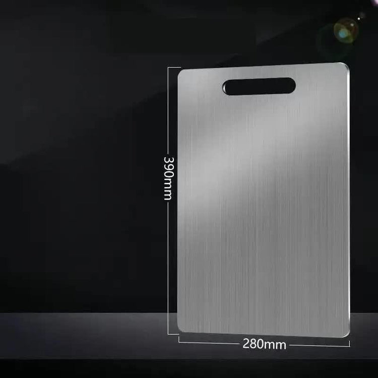 Dual-Sided Stainless Steel Chopping Board - Hygienic & Durable(28*39cm) - Flavour Fushion Cooking Shop