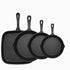 Four-piece set Heavy Duty Cast Iron Skillet & Grill Pan - Flavour Fushion Cooking Shop