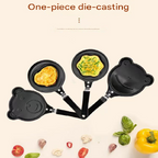 2-PCS Mini Non-Stick Egg Frying Pan Cartoon Shaped Omelette Cooker Mould for Breakfast Pancakes