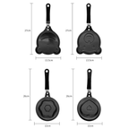 2-PCS Mini Non-Stick Egg Frying Pan Cartoon Shaped Omelette Cooker Mould for Breakfast Pancakes