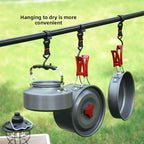 Portable Camping Cookware Set for 3-5 People Aluminum Kettle Pot Frying Pan