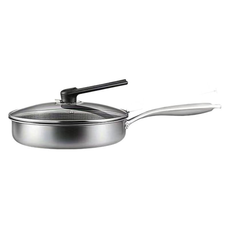 Stainless Steel Non-Stick Frying Pan 28CM Honeycomb Wok Skillet - Flavour Fushion Cooking Shop