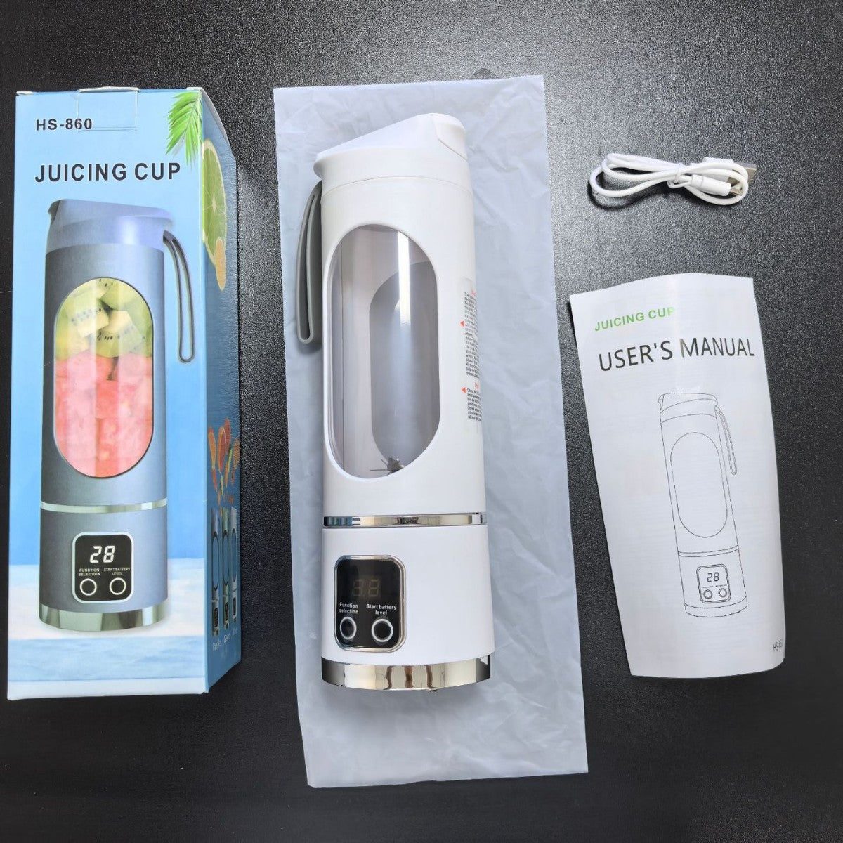 Portable Blender USB Rechargeable Juicer Cup Personal Smoothie Maker - Flavour Fushion Cooking Shop