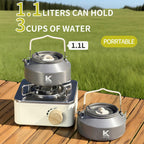 Portable & Foldable Outdoor Cookware Set - Lightweight Camping Pot, Pan, Kettle
