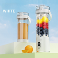 White Portable 600ml Wireless Juicer Blender with 12-Leaf Blades - 20,000 RPM High-Speed Smoothie Maker & Self-Cleaning Personal Blender for Travel and Home