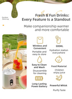 White Portable 600ml Wireless Juicer Blender with 12-Leaf Blades - 20,000 RPM