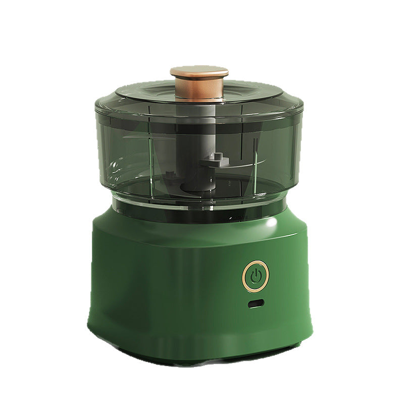 Green Wireless Electric Kitchen Grinder -  Portable 150ml Baby Food Maker with 3 Stainless Steel Blades, USB Charging - Flavour Fushion Cooking Shop