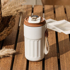 Coffee color Smart Digital Insulated Coffee Mug with 316 Stainless Steel Inner Liner
