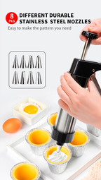 Stainless Steel Cookie Press Maker Kit Black Biscuit Machine