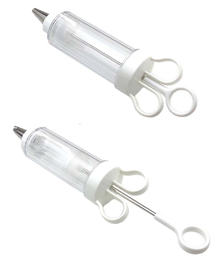 Cake Decorating Icing Syringe Gun Set with 5 Stainless Steel Nozzles DIY Cookie Press Baking Tool for Home Kitchen - Flavour Fushion Cooking Shop