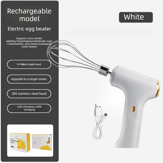 Compact Electric Handheld Egg Whisk Multi-Function Automatic Cream Whipper - Flavour Fushion Cooking Shop