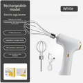 Compact Electric Dual-Head Handheld Egg Whisk Multi-Function Automatic Cream Whipper and Food Mixer J-8 White 1-Speed