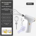 Professional 3-Speed Electric Handheld Egg Whisk and Cream Whipper Set J-9 White Dual-Head Automatic Mixer with Egg Separator