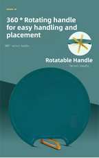 35X35CM Thickened Circular Standable Cutting Board - Food-Grade Double-Sided Kitchen Board