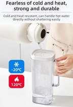 White 2000ML Leak-Proof Flip-Top Cool Water Pitcher for Refrige Door