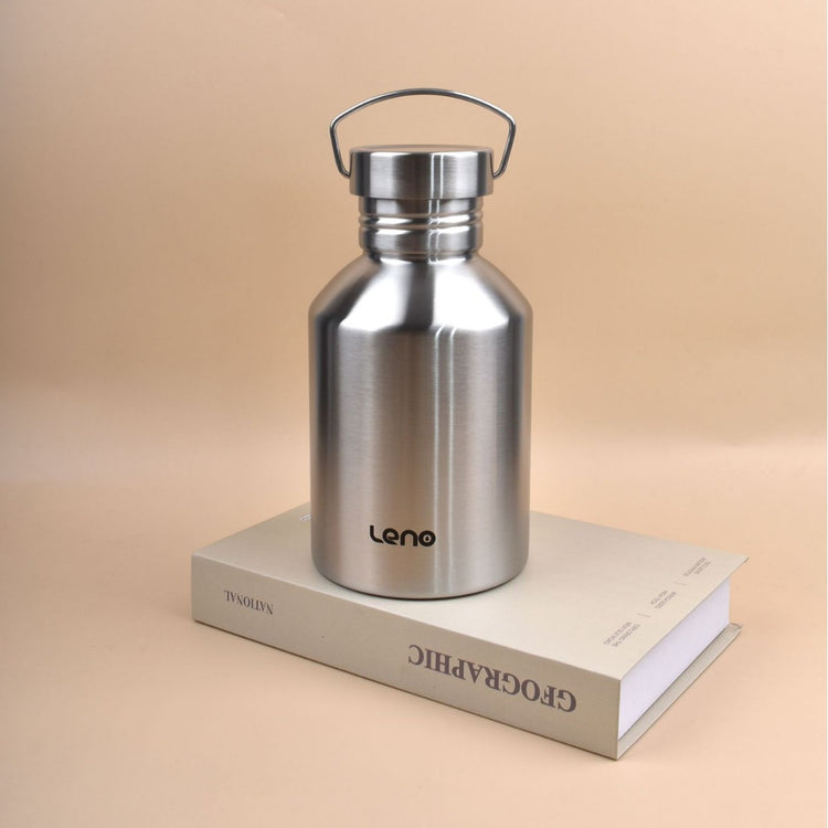 2L Large Capacity Outdoor Sports Adventure Water Bottle - Food-Grade 304 Stainless Steel - Flavour Fushion Cooking Shop