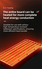 Blue 65x38CM Roll-Up Food Warming Silicone Mat with Precise Temprature Control & 240W High Power - Waterproof and Oilproof Thermal Table Pad