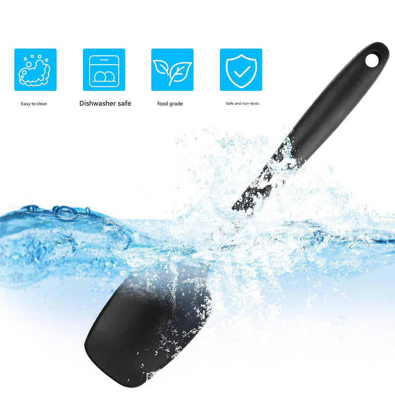 6-Piece Pink Silicone Spatula Set – Heat-Resistant, Non-Scratch Kitchen Tools with Integrated Metal Reinforcement, Dishwasher Safe, for Cooking, Mixing, and Baking