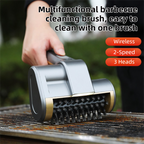 3-in-1 Sliver Cordless Electric Grill Cleaner Built-in LED & USB Charging - Waterproof