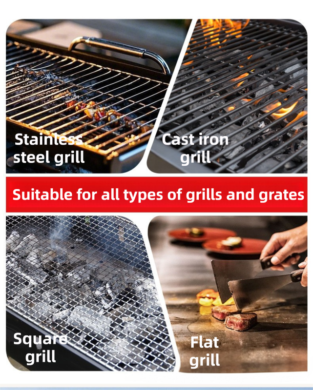 3-in-1 Sliver Cordless Electric Grill Cleaner Built-in LED & USB Charging - Waterproof - Flavour Fushion Cooking Shop