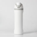 24oz White Large Thermal Water Bottle with Dual-Sipping Lid & Built-in Straw - Leak-Proof 304 Stainless Steel Outdoor Sports Flask