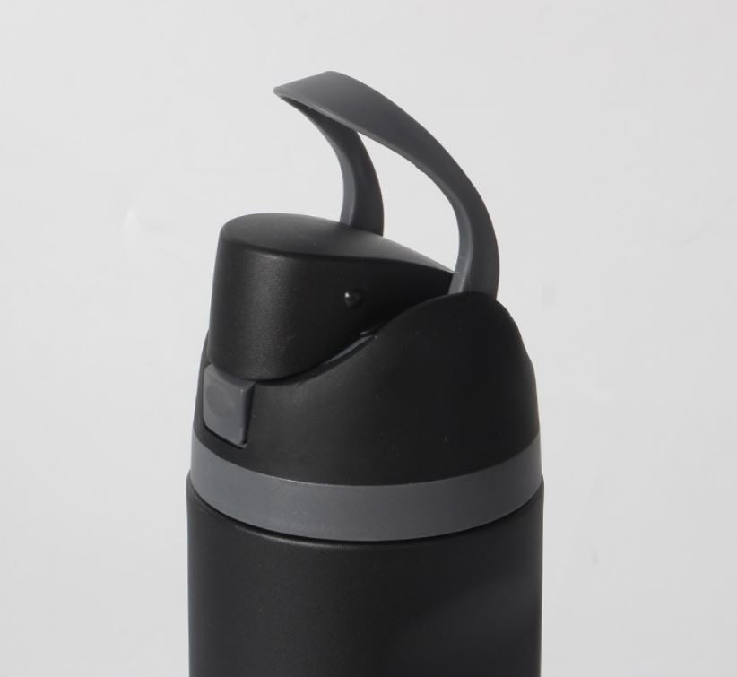 24oz Light Blue Large Thermal Water Bottle with Dual-Sipping Lid & Built-in Straw - Leak-Proof 304 Stainless Steel Outdoor Sports Flask