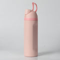 24oz Pink Large Thermal Water Bottle with Dual-Sipping Lid & Built-in Straw - Leak-Proof 304 Stainless Steel Outdoor Sports Flask
