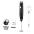 Black Wireless 3-Speed Milk Frother & Egg Whisk USB Rechargeable Foam Maker for Coffee, Cream & Baking - Flavour Fushion Cooking Shop