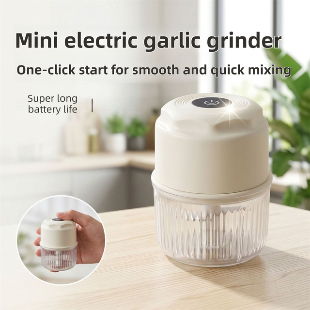 Green Cordless Electric Mini Food Chopper with 316 Stainless Steel Blades - Flavour Fushion Cooking Shop
