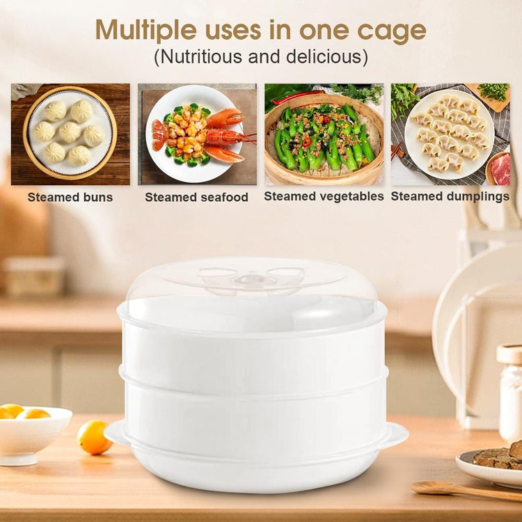 2 Tier Microwave Steamer - Flavour Fushion Cooking Shop