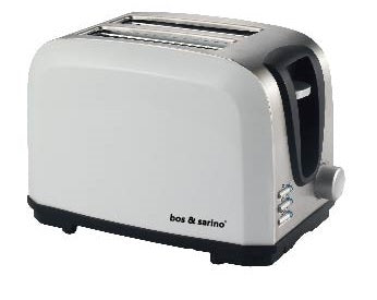 BOS & SARINO 2 Slice White Toaster - Flavour Fushion Cooking Shop